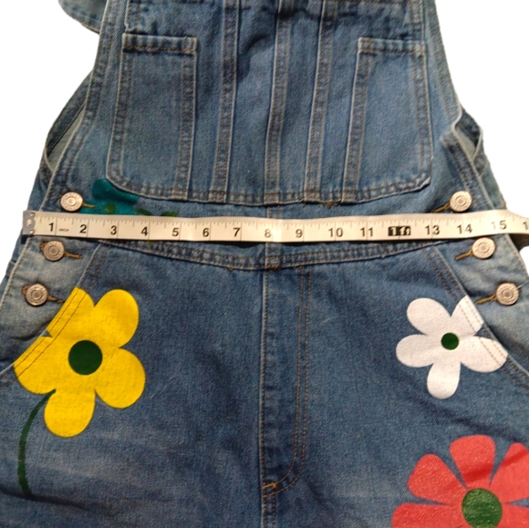 MISSLOOK Short Bib Overalls Floral Print SZ Medium - Picture 9 of 9